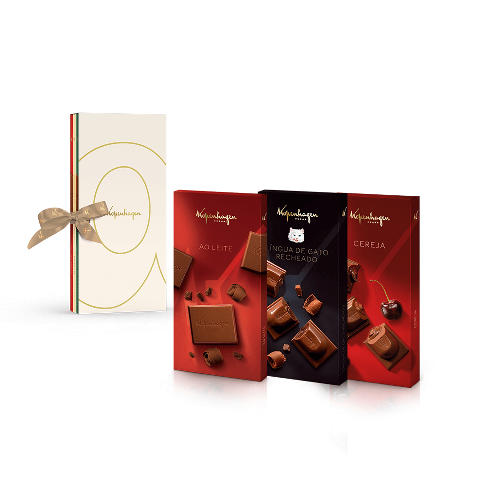 Kit Tabletes Chocolates - Embalagem Exclusiva Kopenhagen