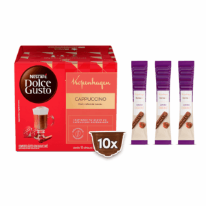 Combo Cápsulas Dolce Gusto Nestlé® Cappucino + Canudo Wafer Chokonut Forno K