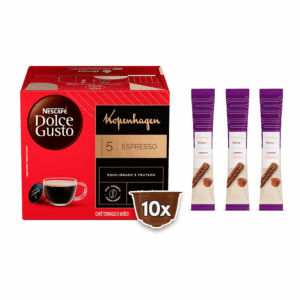 Combo Cápsulas Dolce Gusto Nestlé® Expresso + Canudo Wafer Chokonut Forno K