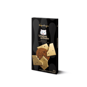Tablete Língua De Gato Branco Com Cookies 100G